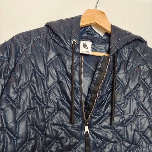 Nike Lab Essentials Insulated Short‎ Sleeve Hoodie Puffer Pullover Blue 916368 S - Picture 6 of 16